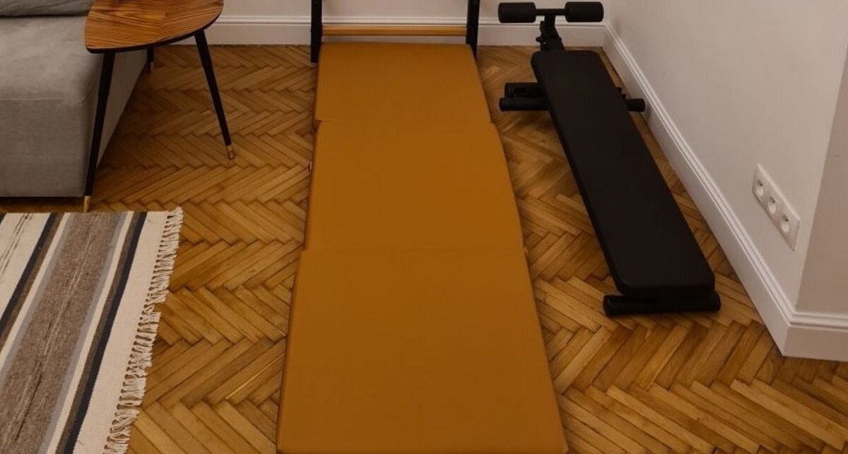 Materac gimnastyczny BENCHK 830665 Brązowy wygoda trening konstrukcja wymiary Wielozadaniowość dla zdrowia