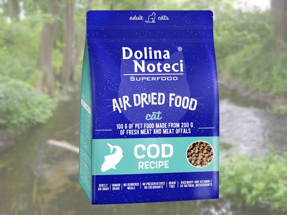 Karma dla kota DOLINA NOTECI Superfood Dorsz 1 kg dawkowanie analiza sklad