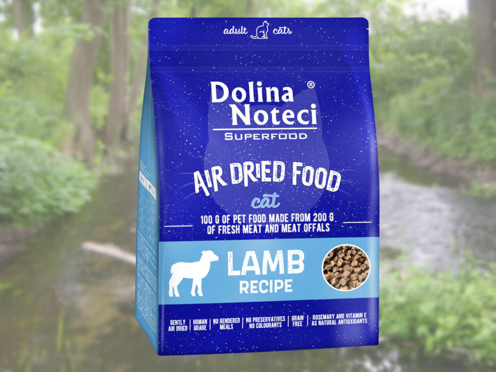 Karma dla kota DOLINA NOTECI Superfood Jagnięcina 1 kg dawkowanie analiza sklad