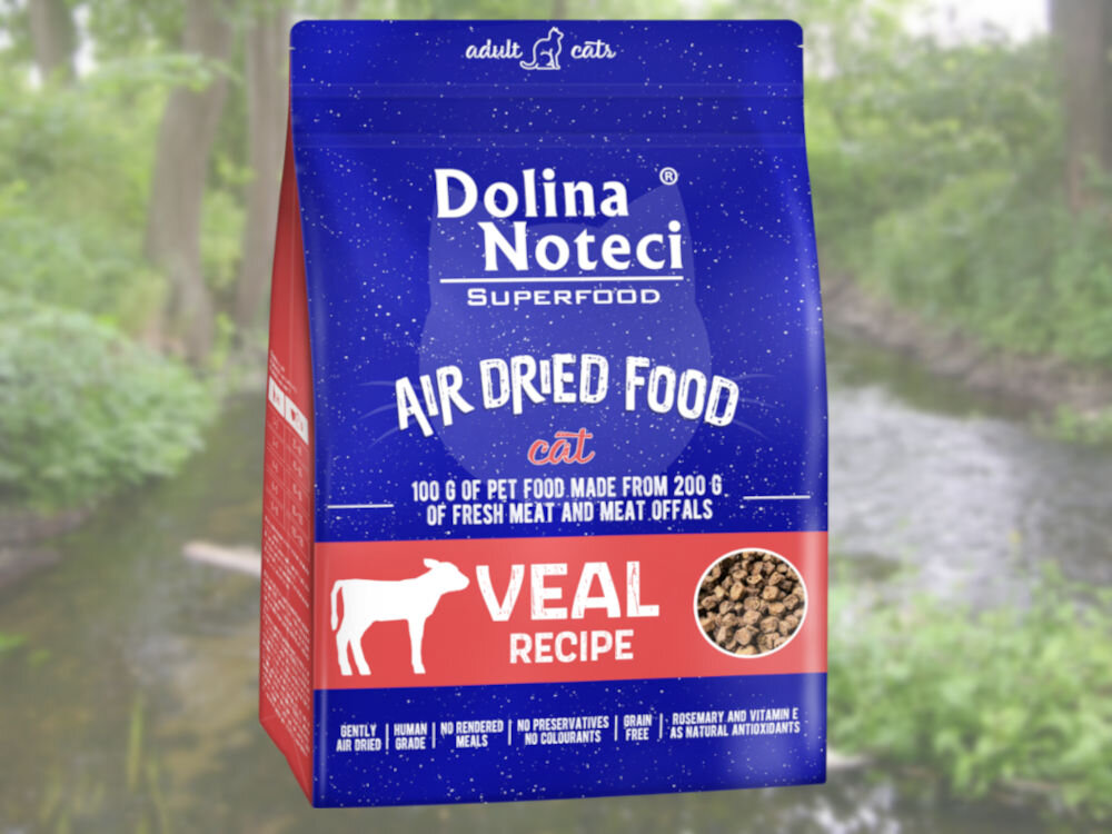 Karma dla kota DOLINA NOTECI Superfood Cielęcina 1 kg dawkowanie analiza sklad