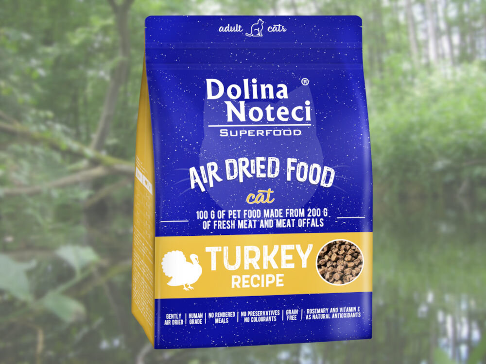 Karma dla kota DOLINA NOTECI Superfood Indyk 1 kg dawkowanie analiza sklad