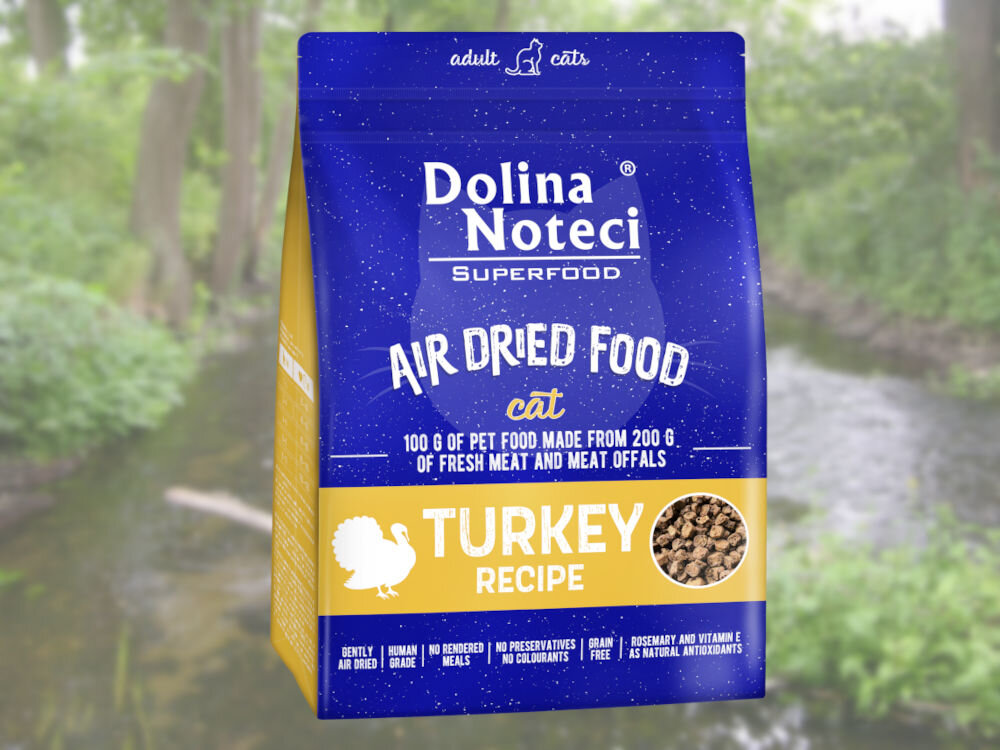 Karma dla kota DOLINA NOTECI Superfood Indyk 1 kg dawkowanie analiza sklad