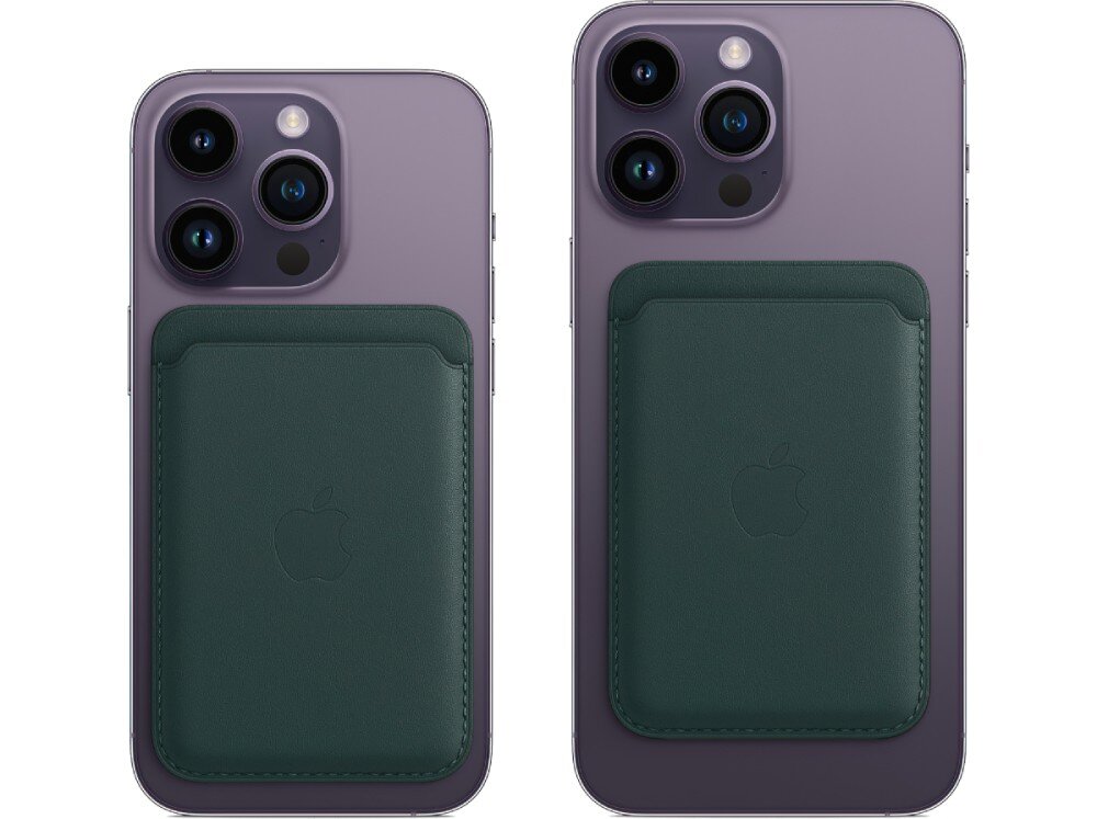 Skórzany portfel APPLE MagSafe do iPhone 12/13/14 Leśna zieleń zastosowanie wygląd materiał