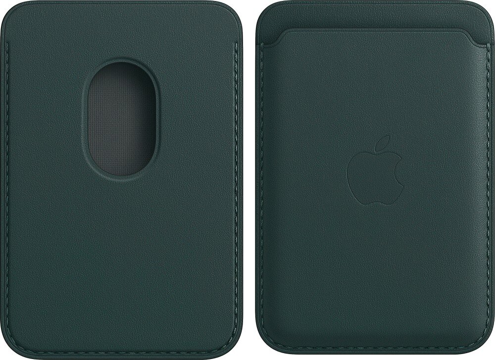 Skórzany portfel APPLE MagSafe do iPhone 12/13/14 Leśna zieleń pojemność funkcje lokalizacja