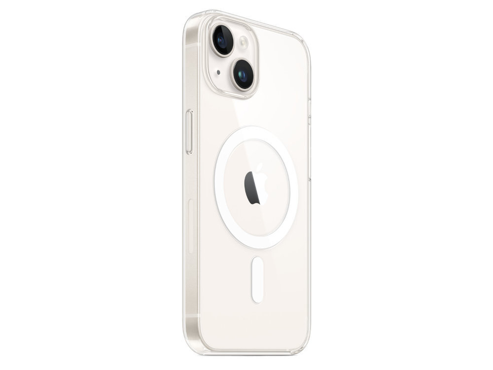 Etui APPLE Clear Case wbudowanym magnesom dopasowuje się do telefonu ładowanie bezprzewodowe iPhone'a ładowarką MagSafe certyfikatem Qi Qi2