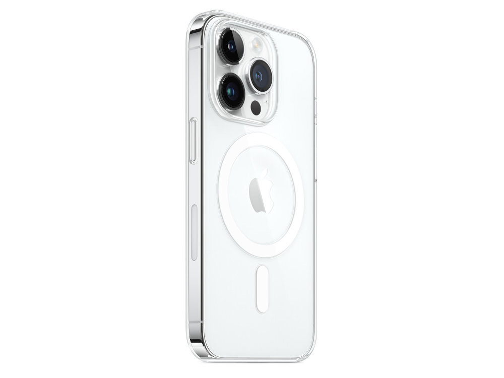 Etui APPLE Clear Case wbudowanym magnesom dopasowuje się do telefonu ładowanie bezprzewodowe iPhone'a ładowarką MagSafe certyfikatem Qi Qi2