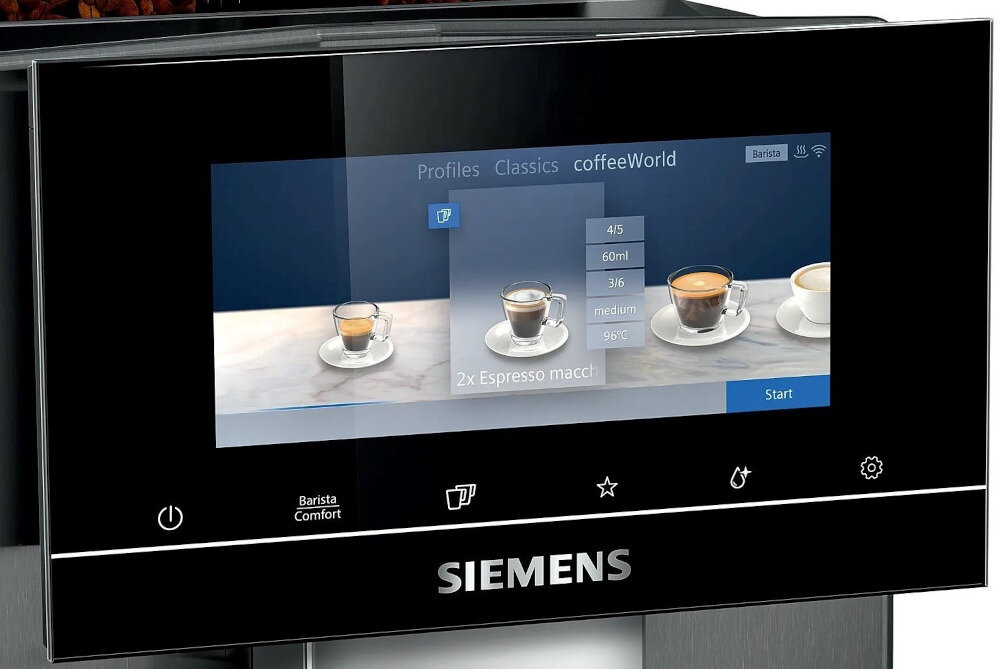 Ekspres SIEMENS EQ900 TQ907R05 Ciemnostalowy kawa funkcja