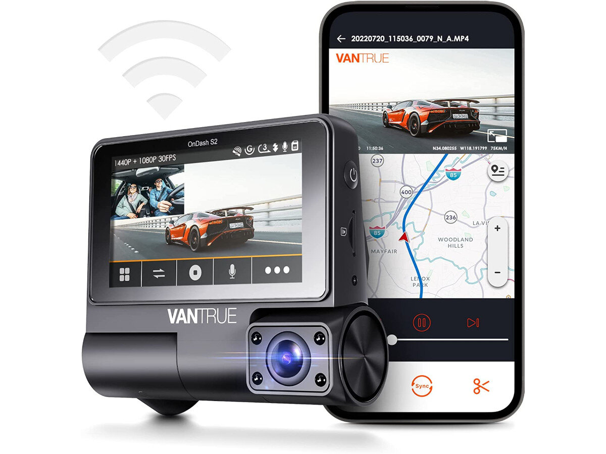 Wideorejestrator VANTRUE S2 2CH modul Wi-Fi