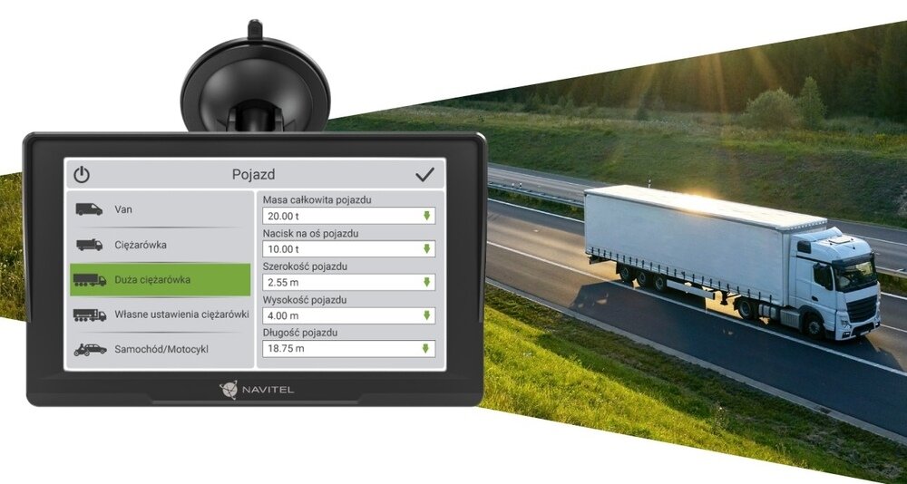 Nawigacja NAVITEL E777 Truck nawigowanie
