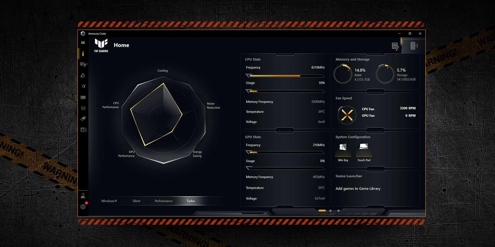 Laptop ASUS TUF Gaming A15 - Armoury Crate