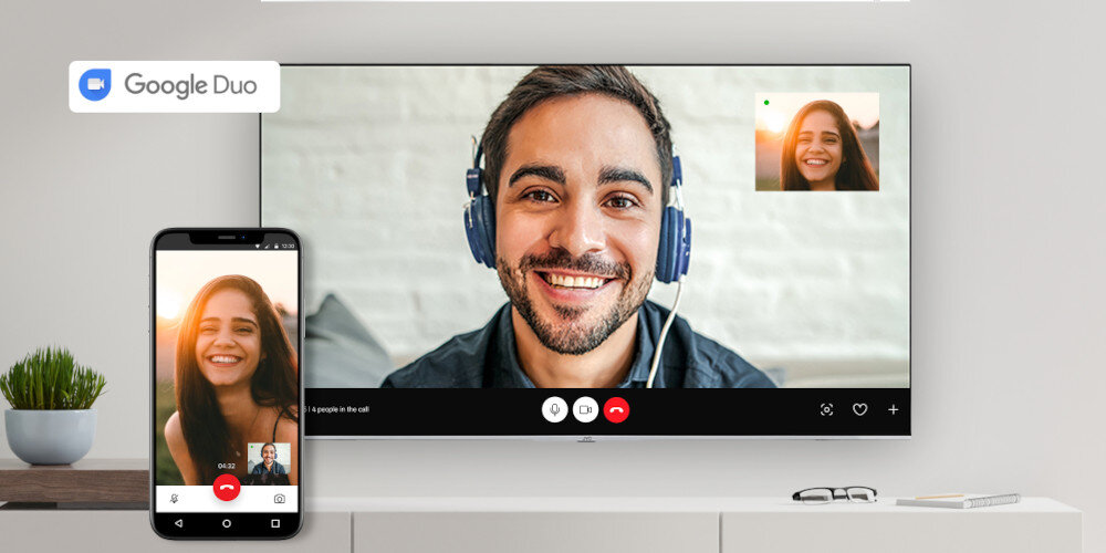 Telewizor JVC LT-VA7200  - google duo wideorozmowy