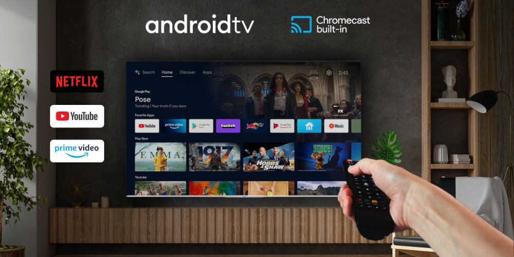 Telewizor JVC LT-VA7200  - android tv smart tv aplikacje