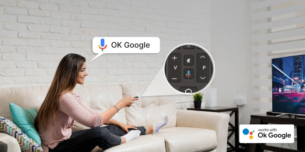 Telewizor JVC LT-VA7200  - asystent głosowy sterowanie głosem mikrofon