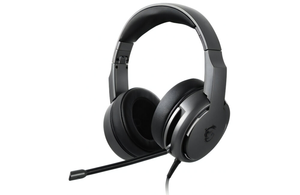 Słuchawki MSI Immerse GH40 ENC dźwięk moc łączność szumy redukcja szumów hałas głośność zakres częstotliwość waga zasilanie ładowanie złącze port wtyczka działanie etui smartfon sterowanie wygoda muzyka