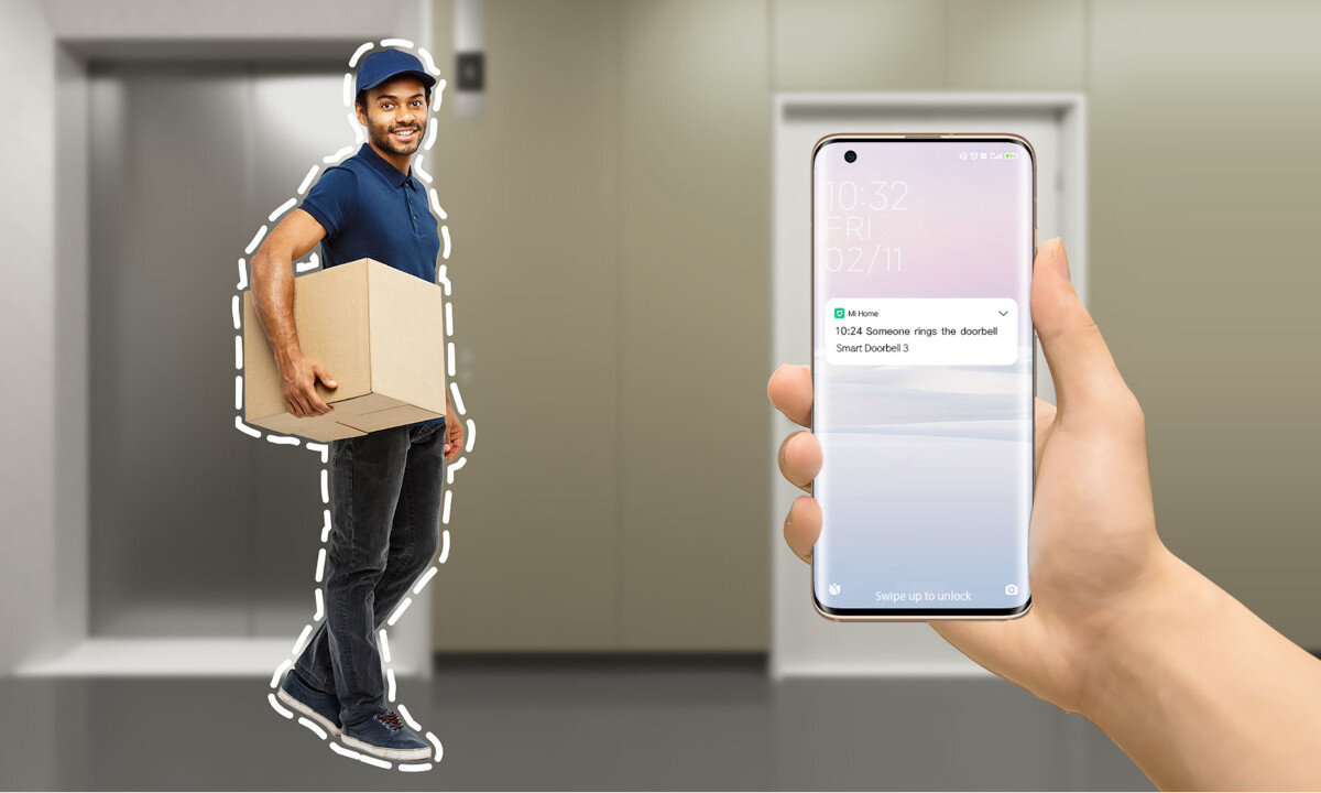 Zestaw wideodomofonowy XIAOMI Doorbell 3 MJML06-FJ Czarny przeznaczenie działanie rozpoznawanie