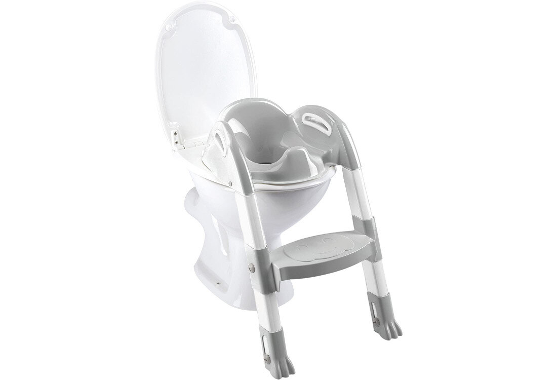 Nakładka WC THERMOBABY ze stopniem THE-003-SZ Szary Komfort bezpieczeństwo wykończenie matowa powierzchnia wiek użytkowanie przeznaczenie