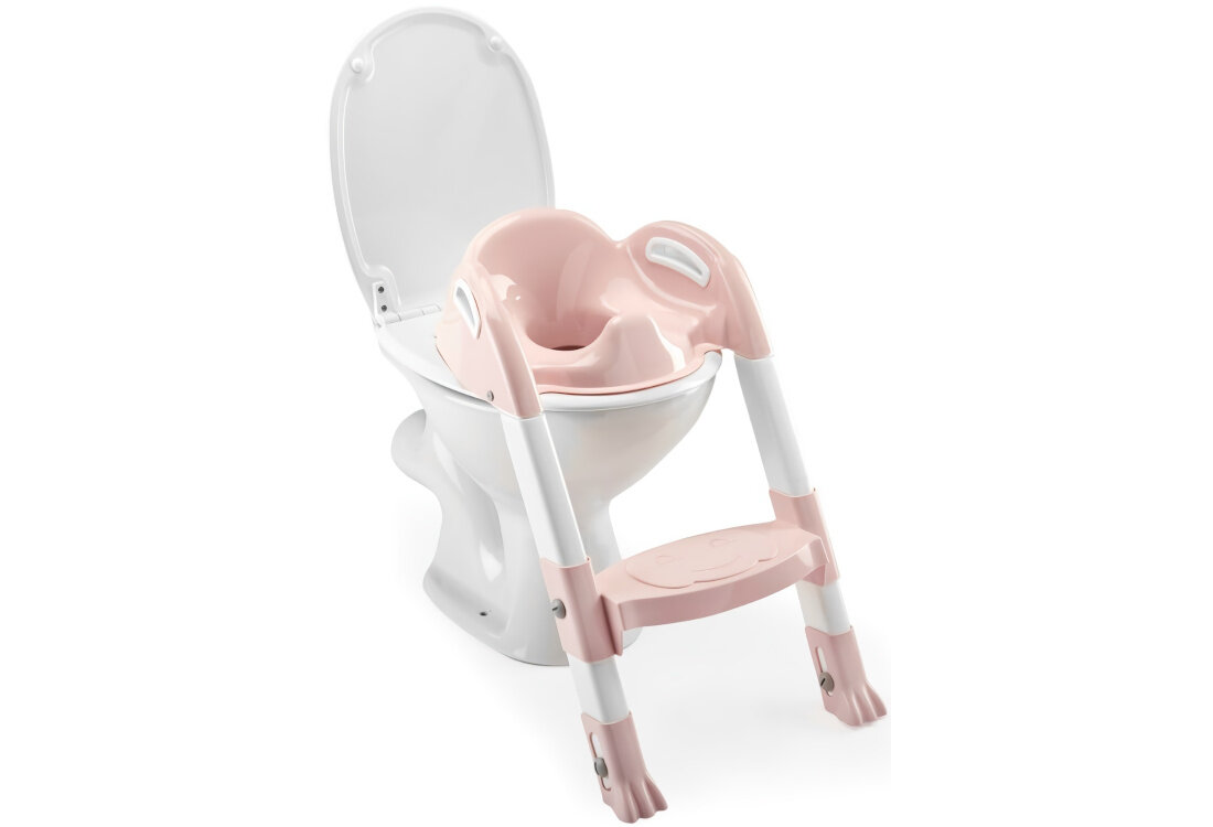 Nakładka WC THERMOBABY ze stopniem THE-003-RO Różowy Komfort bezpieczeństwo wykończenie matowa powierzchnia wiek użytkowanie przeznaczenie