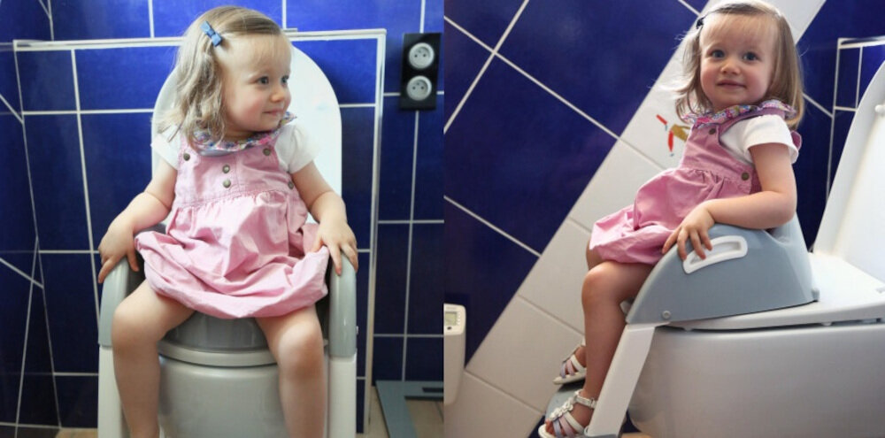 Nakładka WC THERMOBABY ze stopniem THE-003-NI Niebieski Nauka samodzielności wsparcie korzystanie wyprofilowany kształt wygodne uchwyty komfort bezpieczeństwo użytkowanie