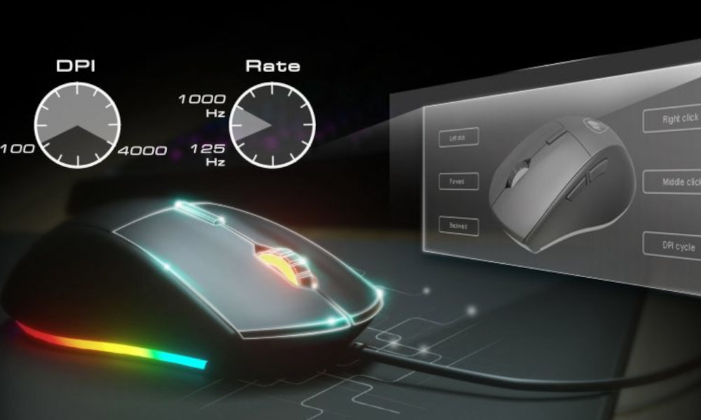 mysz COUGAR Minos XT  - rozdzielczosc dpi 