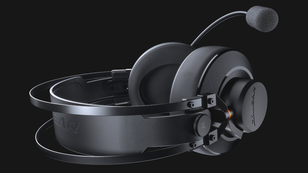 Słuchawki <span>COUGAR VM410</span> nauszna konstrukcja dźwięk wspaniały czyste brzmienie design przewodowa łącznosć mikrofon dopasowanie