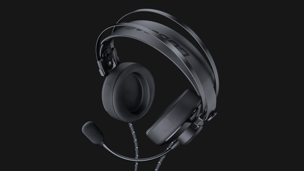 Słuchawki <span>COUGAR VM410</span> nauszna konstrukcja dźwięk wspaniały czyste brzmienie design przewodowa łącznosć mikrofon dopasowanie