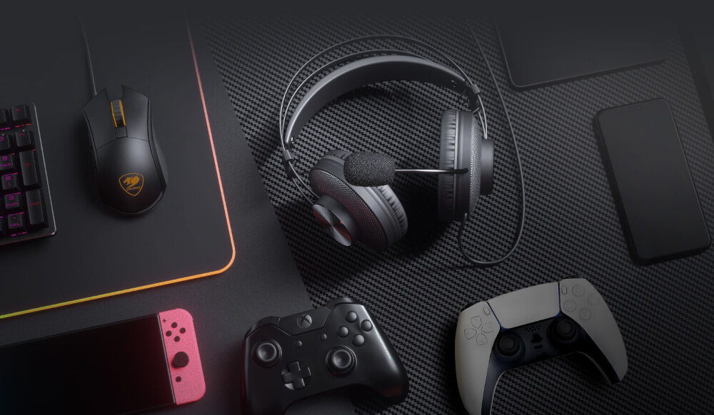 Słuchawki <span>COUGAR Immersa Essential</span> łączność design aktywna redukcja szumów przewodowe dźwięk brzmienie rozmowy dopasowanie