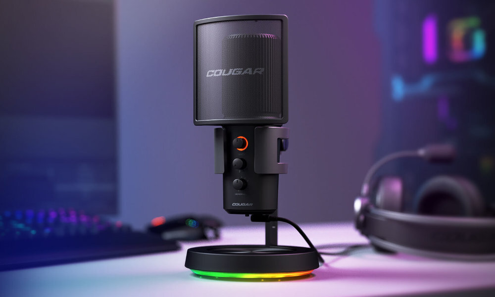 Mikrofon COUGAR Screamer-X Noise Reduction podwójne filtry dokładnie odbierze twój wokal