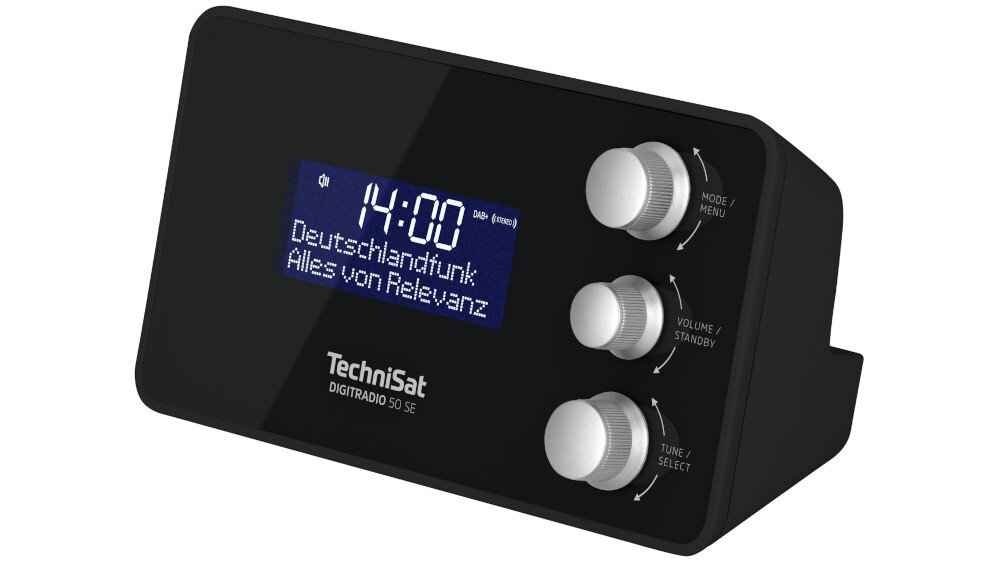 Radiobudzik TECHNISAT Digitradio 50 SE CZARNY WYŚWIETLACZ PILOT EKRAN STACJE