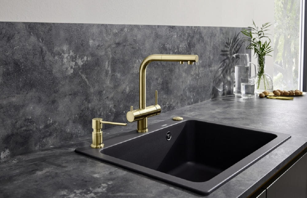 BLANCO Fontas II 526692 płyta stabilizująca stabilność bateria montaż zlewozmywak stal szlachetna wykończenie komora