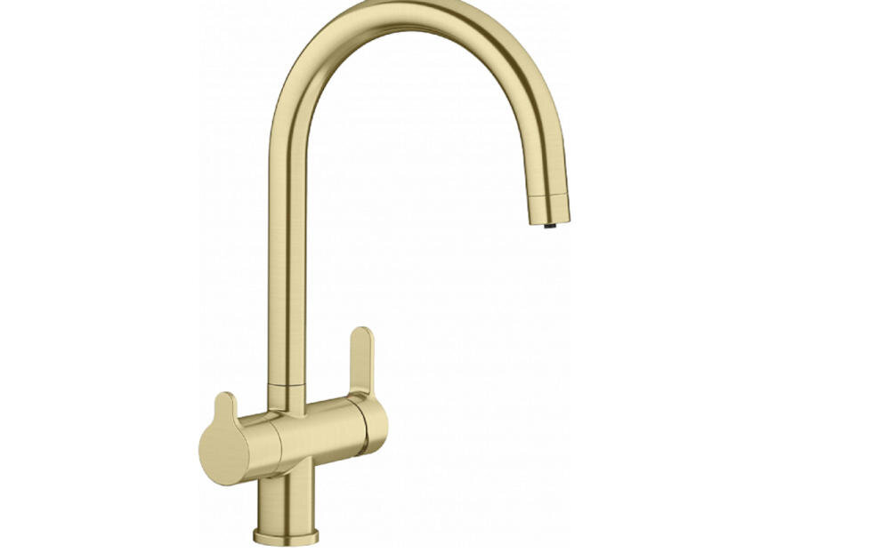 BLANCO Trima Satin 526695 zlewozmywak bateria kuchenna stojąca nowoczesny styl kuchnia jednodźwigniowa wylewka zmywanie napełnianie woda naczynia