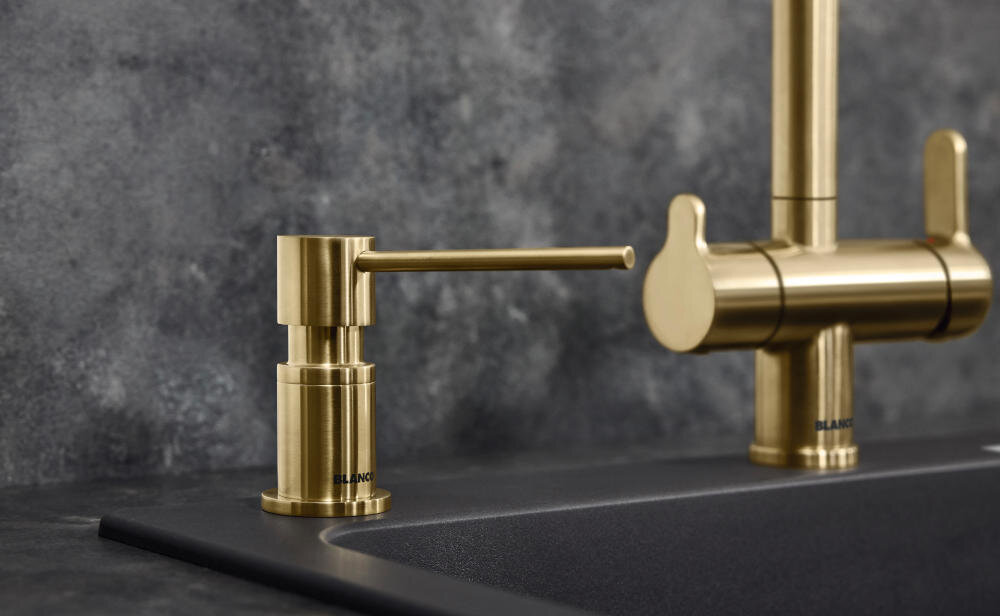 BLANCO Lato 526699 dozownik płyn naczynia mydło design metaliczne wykończenie bateria kuchenna