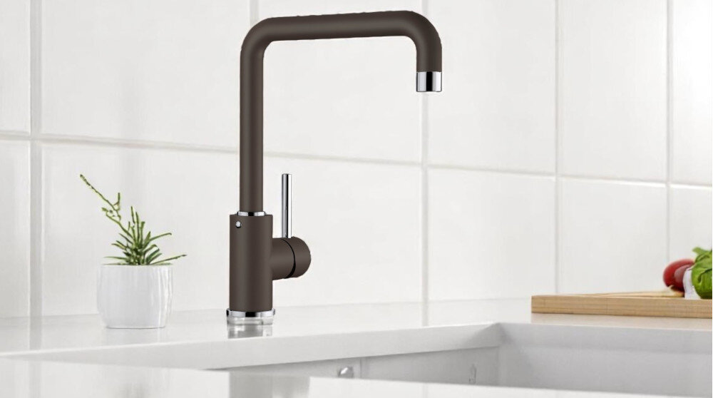 Bateria BLANCO MILI 526665 czarny mat zbliżenie zlewozmywak chrom srebrny Prostota i wygoda stojąca Jednodźwigniowa wylewka obrotowa 140°