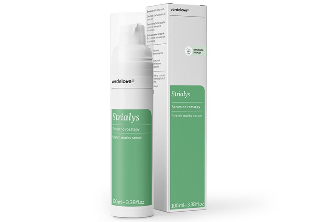 Serum VERDELOVE Strialys przeciw rozstępom 100 ml regeneracja, wzmocnienie, wygładzenie, miękkość, nawilżenie