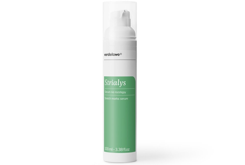 Serum VERDELOVE Strialys przeciw rozstępom 100 ml nawilża, ujędrnia skórę, neutralizuje wolne rodniki, spowalnia oznaki starzenia, wzmacnia