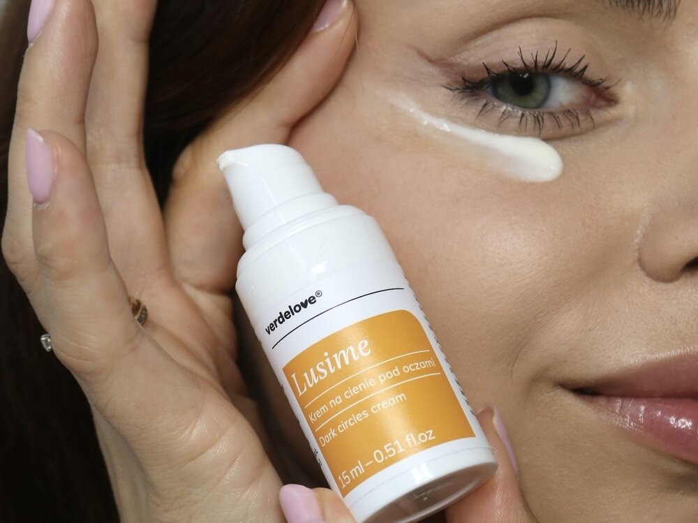 Krem VERDELOVE Lusime 15 ml naturalny skład, redukcja cieni pod oczami, odpowiedni do cienkiej skóry, nawilżenie