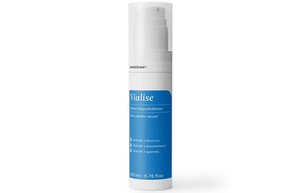 Serum VERDELOVE Vialise antycellulitowe 200 ml poprawa kondycja skóry, usuwa nadmiar wody, ujędrnienie skóry, działa przeciwzapalnie, nawilżenie