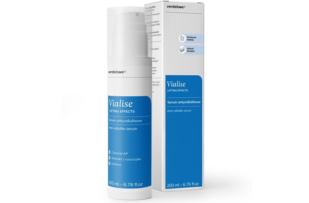 Serum VERDELOVE Vialise Lifting Effects antycellulitowe 200 ml naturalne składniki, ujędrnienie, nawilżenie, regeneracja, redukcja cellulitu