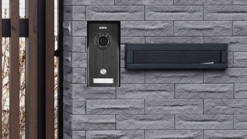 Zestaw wideodomofonowy EURA VDP-42A3 Gamma + Biały kaseta zewnetrzna VDA-34A3 obraz w rozdzielczosci 1080P obiektyw pole widzenia 115 stopni kamera z czujnikiem zmierzchu 5 bialych diod LED