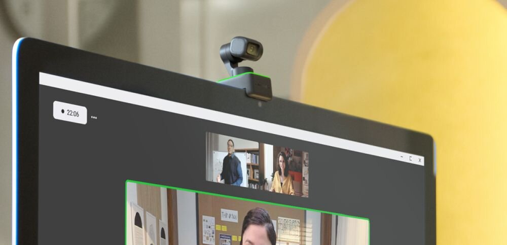 Kamera internetowa INSTA 360 Link zdjęcia obiektyw ekran wizjer ogniskowa przysłona migawka obudowa bateria zasilanie filmy nagrywanie rozdzielczość matryca