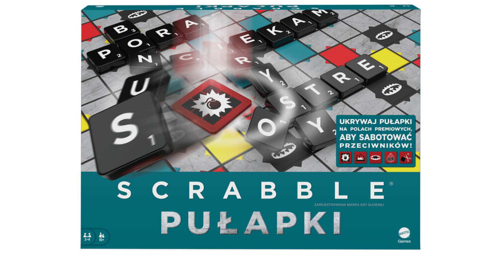 Gra planszowa MATTEL Scrabble Pułapki HMK73