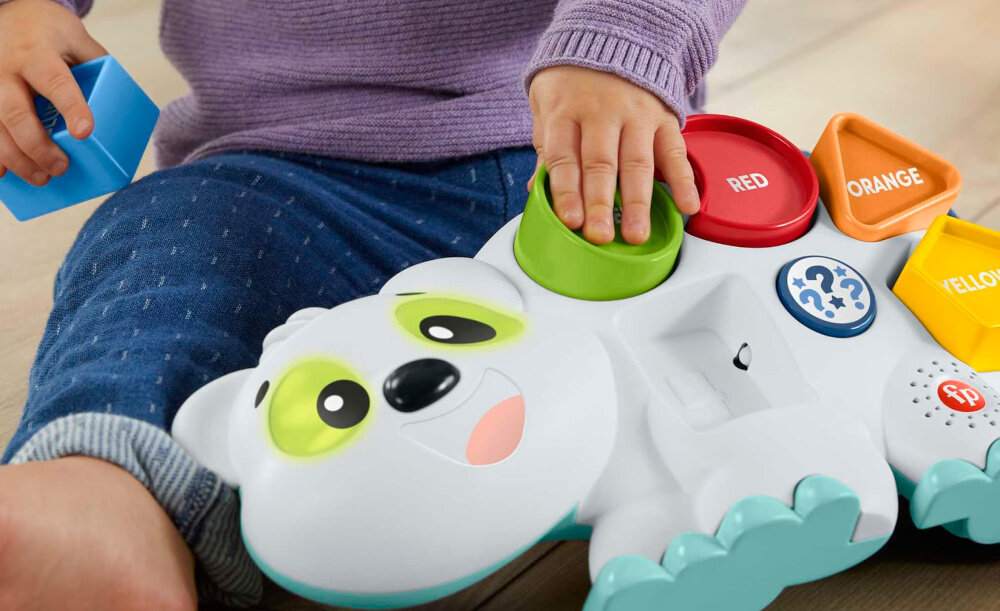 Zabawka FISHER PRICE Interaktywny Niedźwiedź Polarny Linkimals HJR76 nauka dźwięki piosenki wypowiedzi układanka kształty