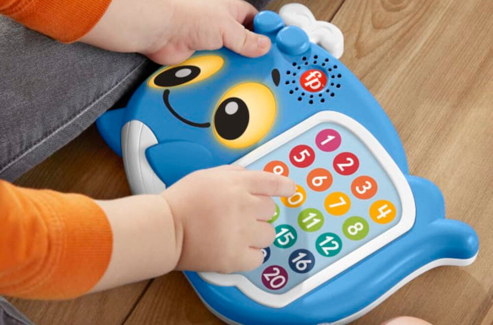 Zabawka FISHER PRICE Interaktywny Wieloryb Linkimals HJR69 przyciski dźwięki wypowiedzi piosenki nauka