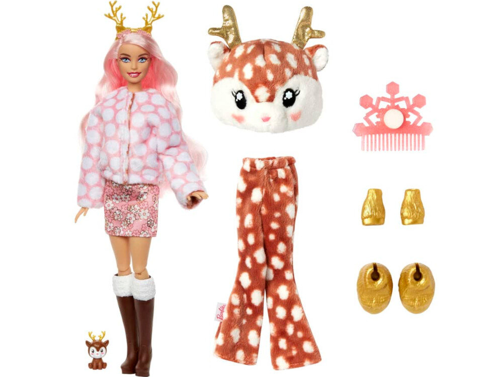 Lalka Barbie Cutie Reveal Jednorozec Kraina Fantazji HJL58 zawartosc opakowania