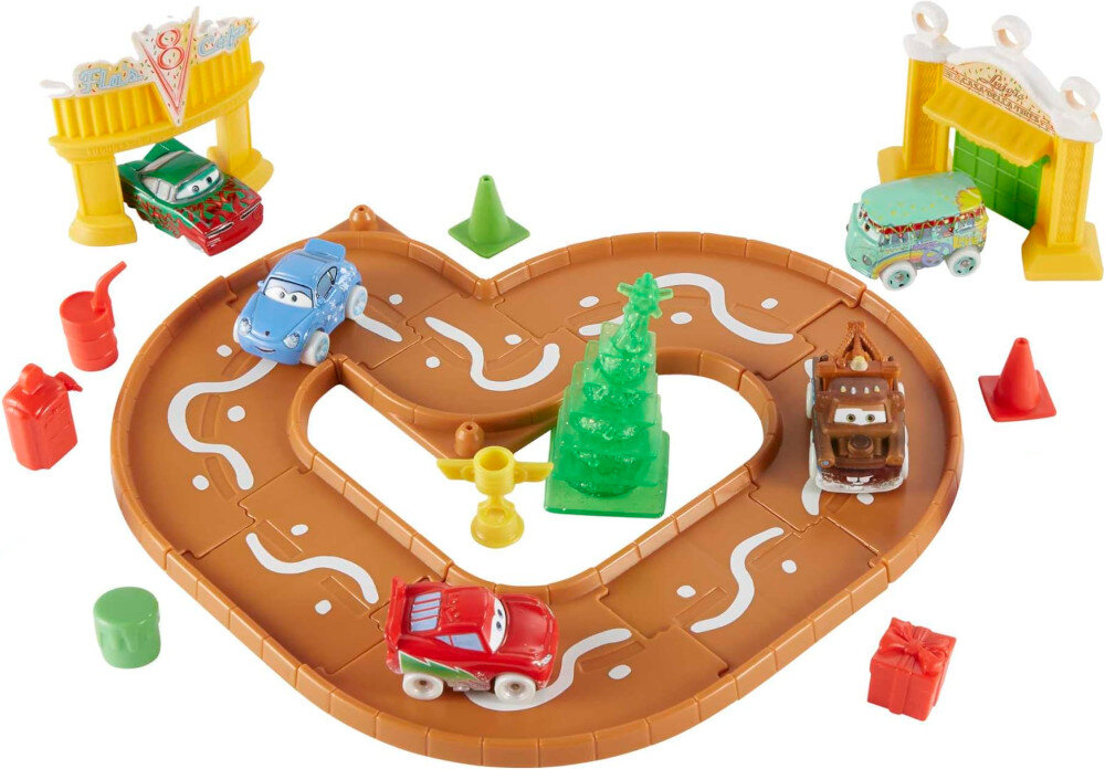 Tor MATTEL Disney Pixar Cars Mikroauta Kalendarz Adwentowy HGV71 samochodziki postaci kawiarnia