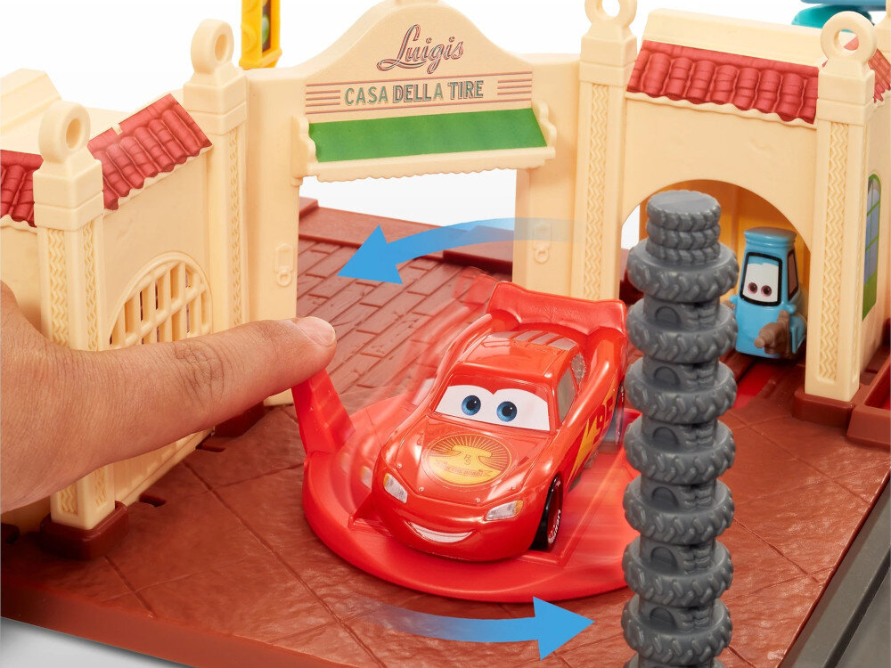 Tor MATTEL Disney Pixar Cars Rajd Przez Chlodnice Gorska HGV68 zmiana opon