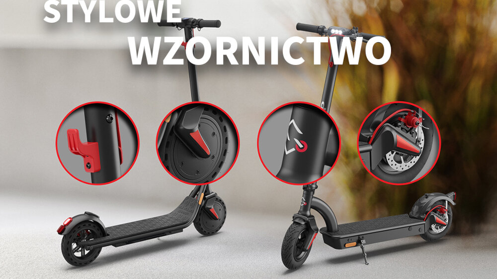 HULAJNOGA ELEKTRYCZNA SHARP 8,5 EM-KS1 stylowe wzornictwo