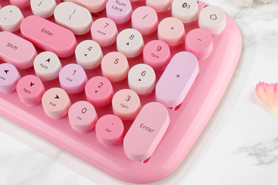 Klawiatura MOFII Candy BT 84 klawisze z niebieskimi przełącznikami, krótszy czas reakcji, N-key rollover, blokada klawisza Windows