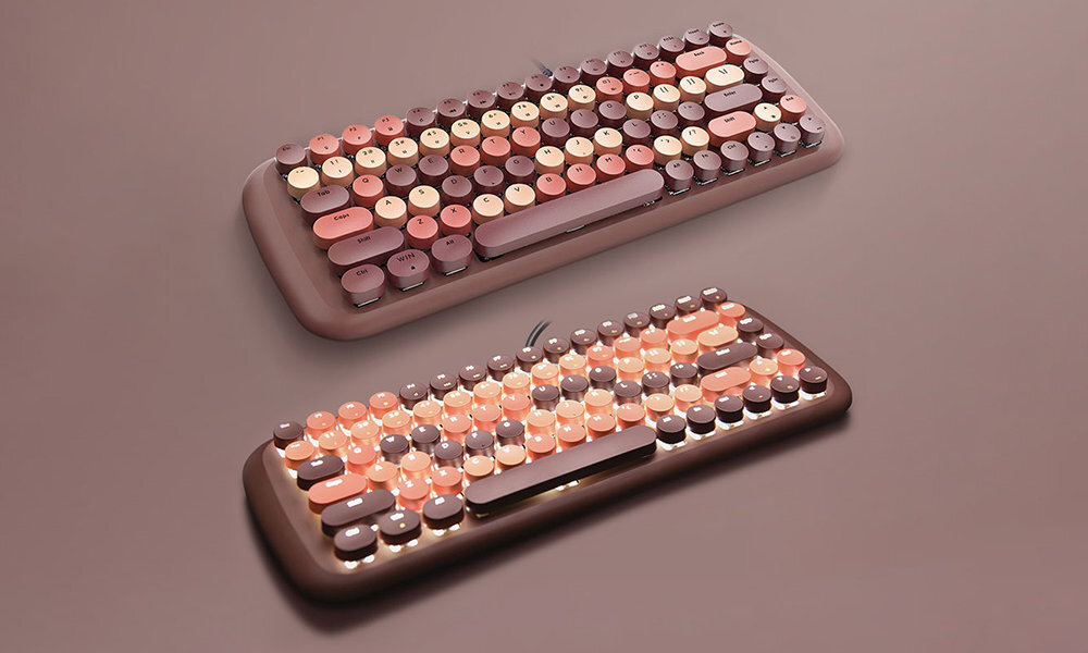 Klawiatura MOFII Candy M ergonomiczny kształt oryginalne wzornictwo, podświetlenie LED, ergonomiczny kształt