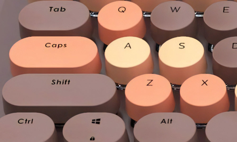 Klawiatura MOFII Candy M 84 klawisze z niebieskimi przełącznikami, krótszy czas reakcji, N-key rollover, blokada klawisza Windows