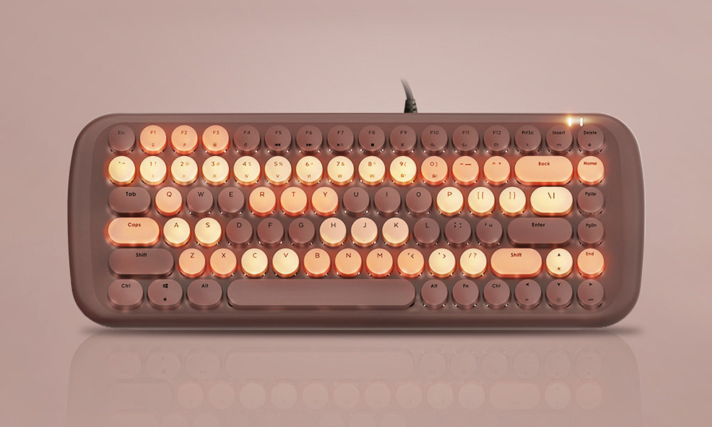 Klawiatura MOFII Candy M dynamiczne podświetlenie LED, 20 trybów, 6-stopniowa regulacja jasności i 5-stopniowa regulacja szybkości podświetlenia